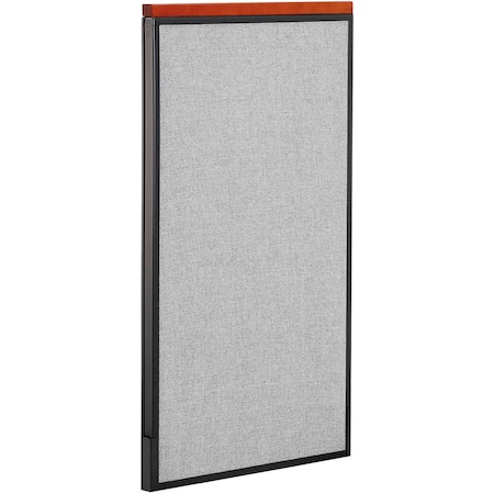 Interion By Global Industrial Interion Deluxe Office Partition Panel, 24-1/4inW x 43-1/2inH, Gray 277676GY
